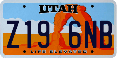 UT license plate Z196NB