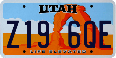 UT license plate Z196QE