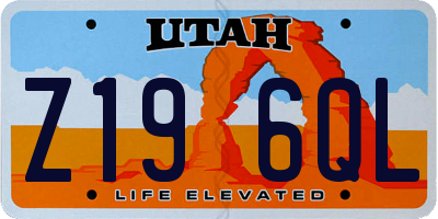 UT license plate Z196QL