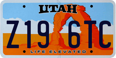 UT license plate Z196TC