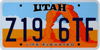 UT license plate Z196TF