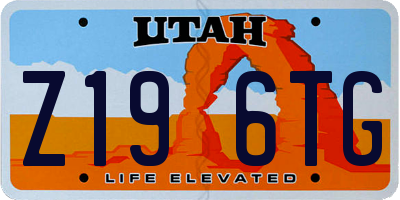 UT license plate Z196TG