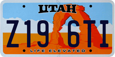 UT license plate Z196TI