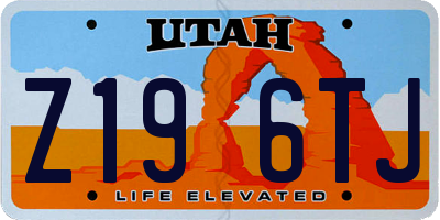 UT license plate Z196TJ