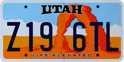 UT license plate Z196TL
