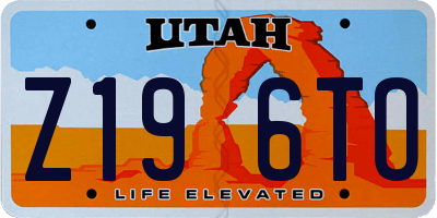 UT license plate Z196TO