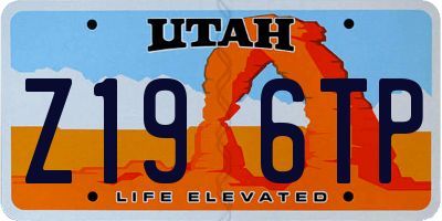 UT license plate Z196TP