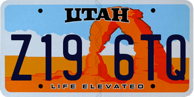 UT license plate Z196TQ