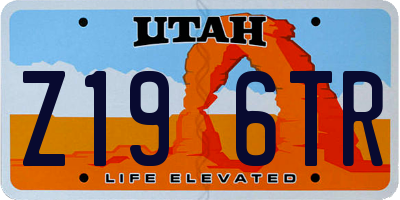 UT license plate Z196TR