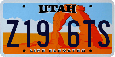 UT license plate Z196TS