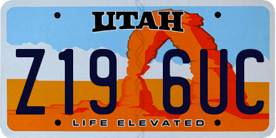 UT license plate Z196UC