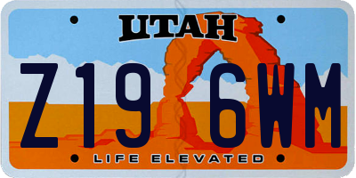 UT license plate Z196WM