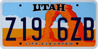 UT license plate Z196ZB