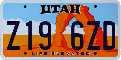 UT license plate Z196ZD