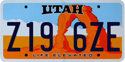 UT license plate Z196ZE