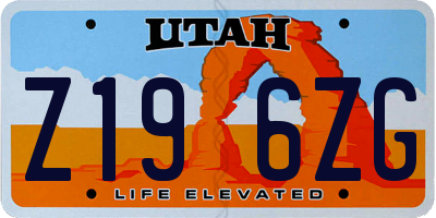 UT license plate Z196ZG