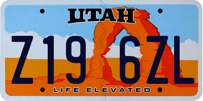 UT license plate Z196ZL