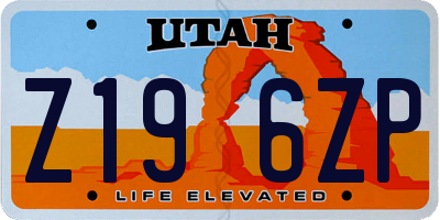 UT license plate Z196ZP