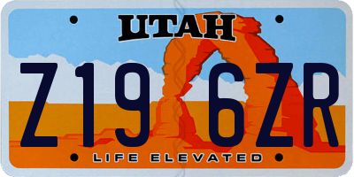 UT license plate Z196ZR