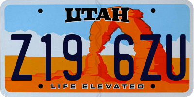 UT license plate Z196ZU