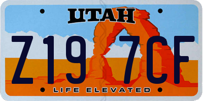 UT license plate Z197CF