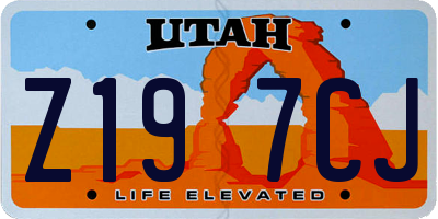 UT license plate Z197CJ