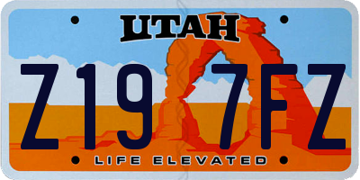 UT license plate Z197FZ