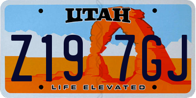 UT license plate Z197GJ