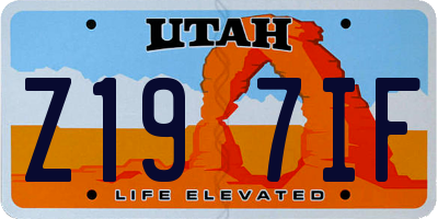 UT license plate Z197IF