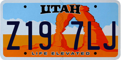 UT license plate Z197LJ