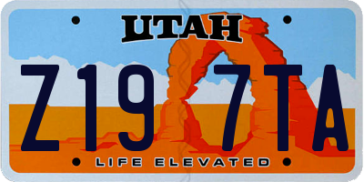 UT license plate Z197TA