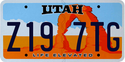 UT license plate Z197TG