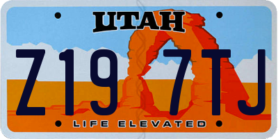 UT license plate Z197TJ