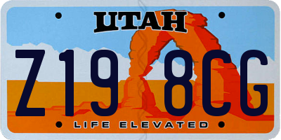 UT license plate Z198CG
