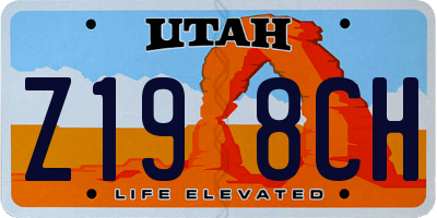 UT license plate Z198CH