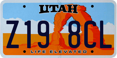 UT license plate Z198CL