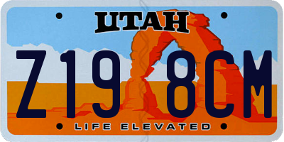 UT license plate Z198CM