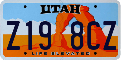 UT license plate Z198CZ