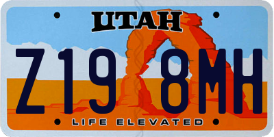 UT license plate Z198MH