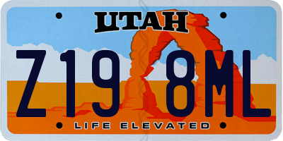 UT license plate Z198ML