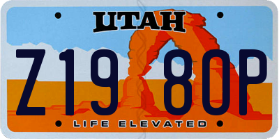 UT license plate Z198OP