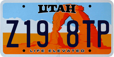 UT license plate Z198TP