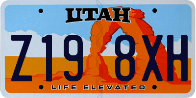 UT license plate Z198XH