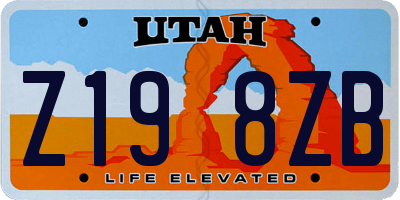 UT license plate Z198ZB