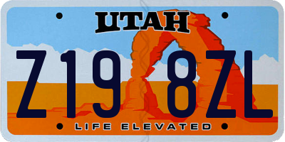 UT license plate Z198ZL