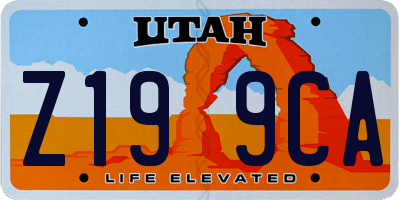 UT license plate Z199CA