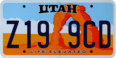 UT license plate Z199CD