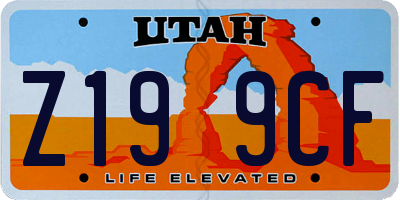 UT license plate Z199CF