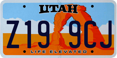 UT license plate Z199CJ