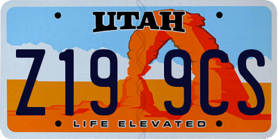 UT license plate Z199CS